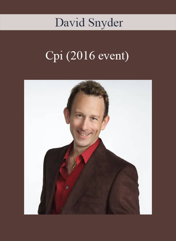David Snyder - Cpi (2016 event)