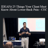 Anthony Carey - IDEAFit 25 Things Your Client Must Know About Lower-Back Pain - CEC