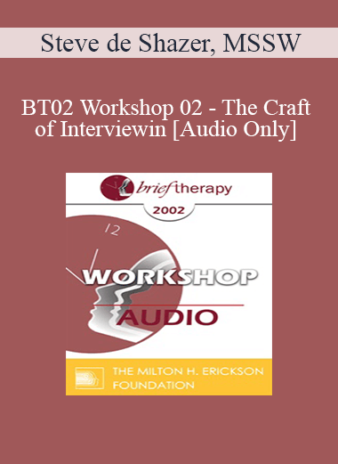 [Audio Download] BT02 Workshop 02 - The Craft of Interviewing - Steve de Shazer