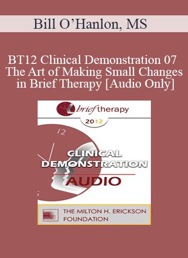 [Audio Download] BT12 Clinical Demonstration 07 - The Art of Making Small Changes in Brief Therapy - Bill O’Hanlon