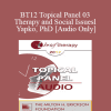 [Audio Download] BT12 Topical Panel 03 - Therapy and Social Issues - Jeffrey Kottler