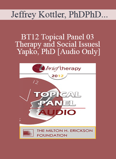 [Audio Download] BT12 Topical Panel 03 - Therapy and Social Issues - Jeffrey Kottler