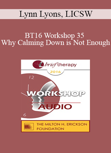 [Audio Download] BT16 Workshop 35 - Why Calming Down is Not Enough: Active Strategies to Help Anxious Kids and Parents - Lynn Lyons