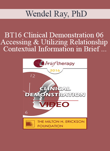 BT16 Clinical Demonstration 06 - Accessing & Utilizing Relationship and Contextual Information in Brief Therapy - Wendel Ray