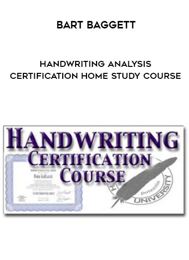[Download Now] Bart Baggett - Handwriting Analysis Certification Home Study Course