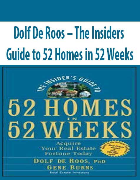 Dolf De Roos – The Insiders Guide to 52 Homes in 52 Weeks