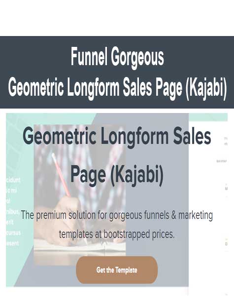 [Download Now] Funnel Gorgeous - Geometric Longform Sales Page (Kajabi)