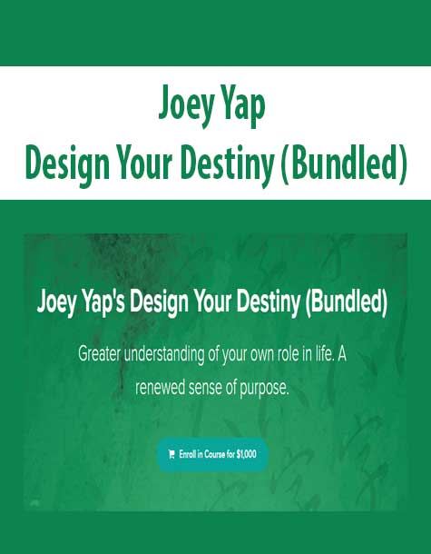 [Download Now] Joey Yap - Design Your Destiny (Bundled)