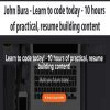 [Download Now] John Bura - Learn to code today - 10 hours of practical
