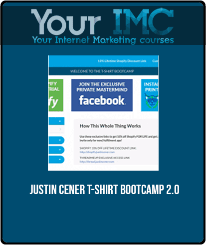Justin Cener - T-Shirt Bootcamp 2.0