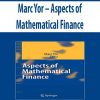 Marc Yor – Aspects of Mathematical Finance
