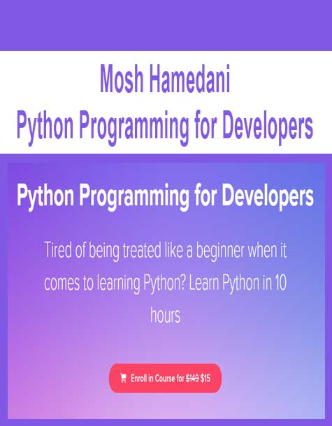 [Download Now] Mosh Hamedani - Python Programming for Developers