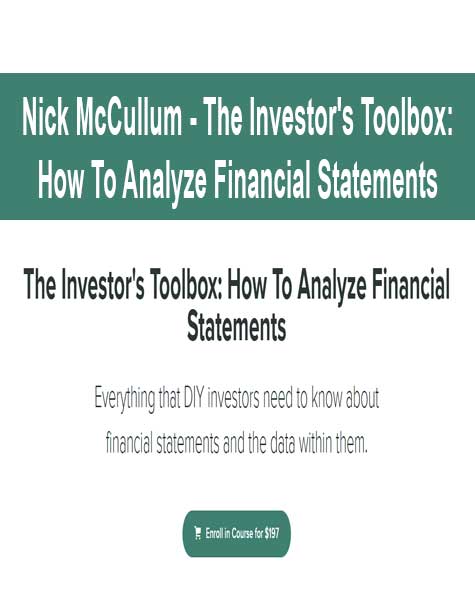[Download Now] Nick McCullum - The Investor's Toolbox: How To Analyze Financial Statements