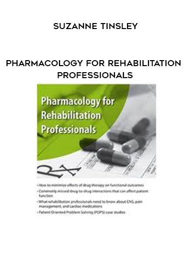 [Download Now] Pharmacology for Rehabilitation Professionals - Suzanne Tinsley