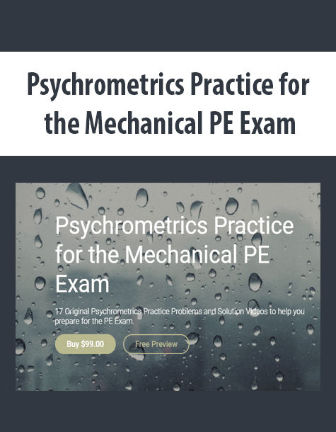 [Download Now] Psychrometrics Practice for the Mechanical PE Exam
