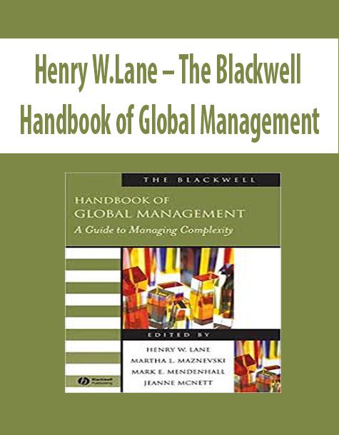 Request Search:Henry W.Lane – The Blackwell Handbook of Global Management