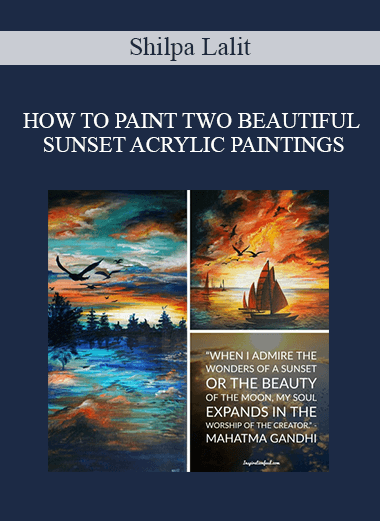 Shilpa Lalit - HOW TO PAINT TWO BEAUTIFUL SUNSET ACRYLIC PAINTINGS