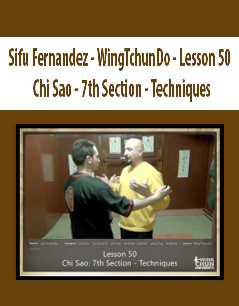 [Download Now] Sifu Fernandez - WingTchunDo - Lesson 50 - Chi Sao - 7th Section - Techniques