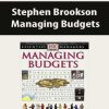 Stephen Brookson – Managing Budgets