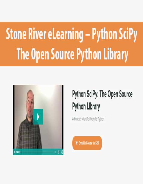 [Download Now] Stone River eLearning – Python SciPy: The Open Source Python Library