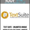 Text Suite - Unlimited Unique Articles In Less Than 1 Minute