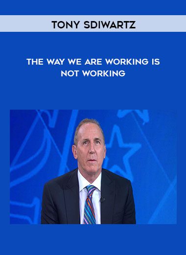 The Way We Are Working Is Not Working - Tony Sdiwartz