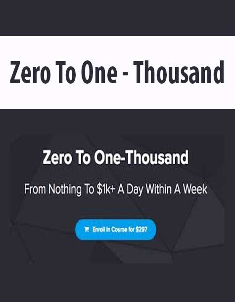 [Download Now] Zero To One -Thousand