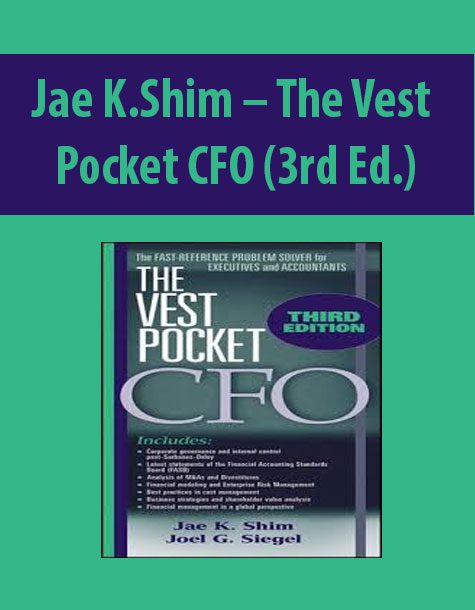 Jae K.Shim – The Vest Pocket CFO (3rd Ed.)