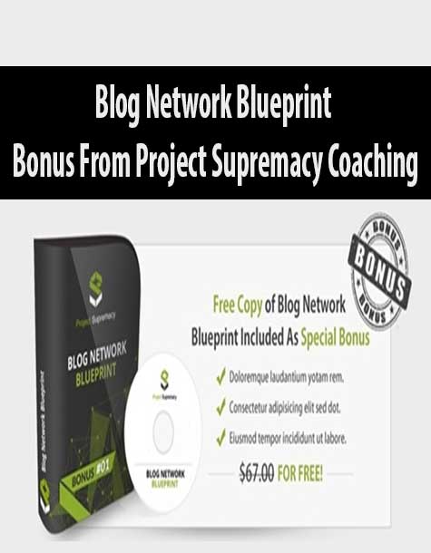 Blog Network Blueprint – Bonus From Project Supremacy Coaching