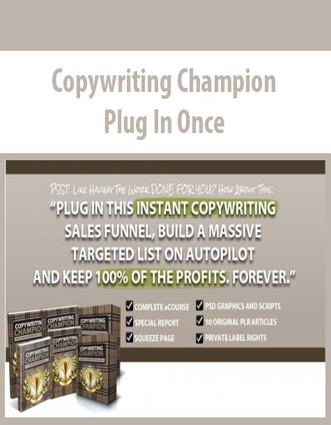 Copywriting Champion – Plug In Once