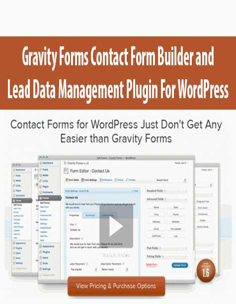 Gravity Forms Contact Form Builder and Lead Data Management Plugin For WordPress