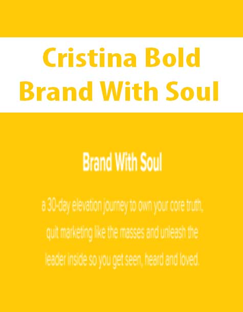 [Download Now] Cristina Bold - Brand With Soul