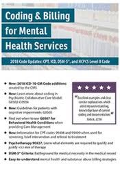 [Download Now] Coding and Billing for Mental Health Services 2018 Code Updates: CPT