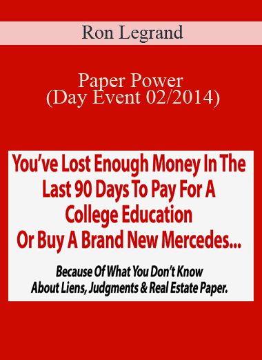 Paper Power (Day Event 02/2014) - Ron Legrand