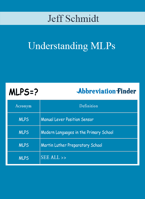 Jeff Schmidt - Understanding MLPs