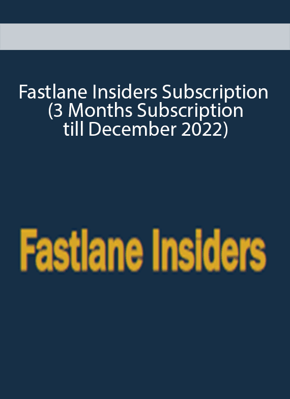 Fastlane Insiders Subscription (3 Months Subscription till December 2022)