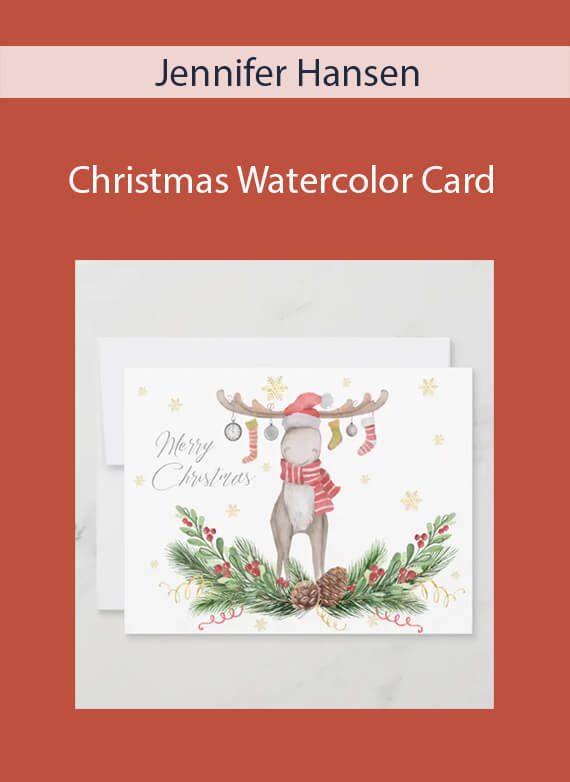 Jennifer Hansen - Christmas Watercolor Card