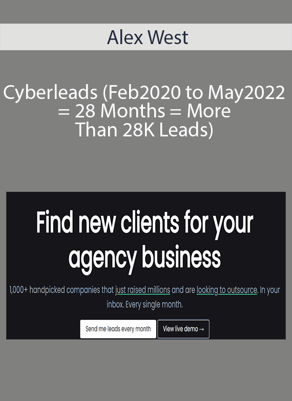 Alex West - Cyberleads (Feb2020 to May2022 = 28 Months = More Than 28K Leads)